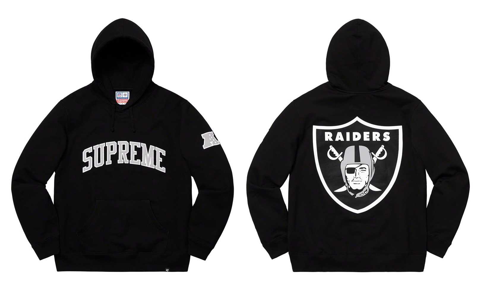 Supreme®/NFL/Raiders/'47 Hooded Sweatshirt view 2